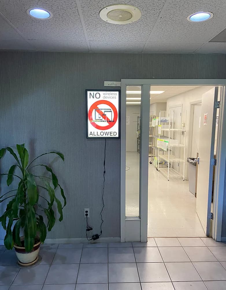 No Wireless Devices Allowed LED Sign