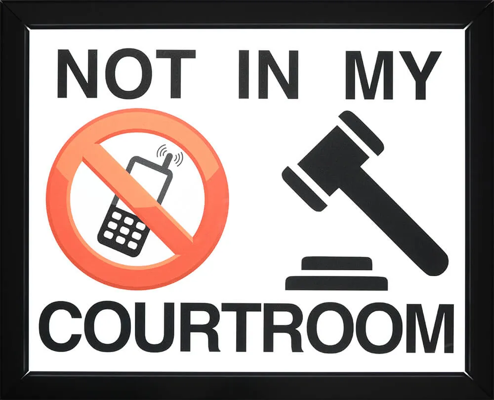 Not in My Courtroom LED Sign